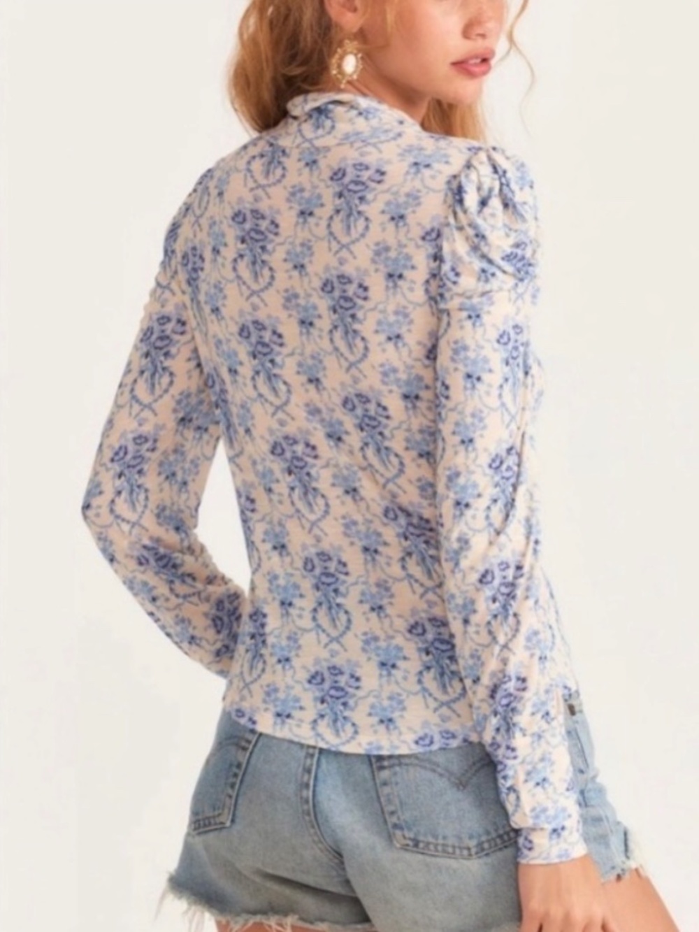 NWT LoveShackFancy Women's Vienna Turtleneck Top Size XS - Picture 5 of 5